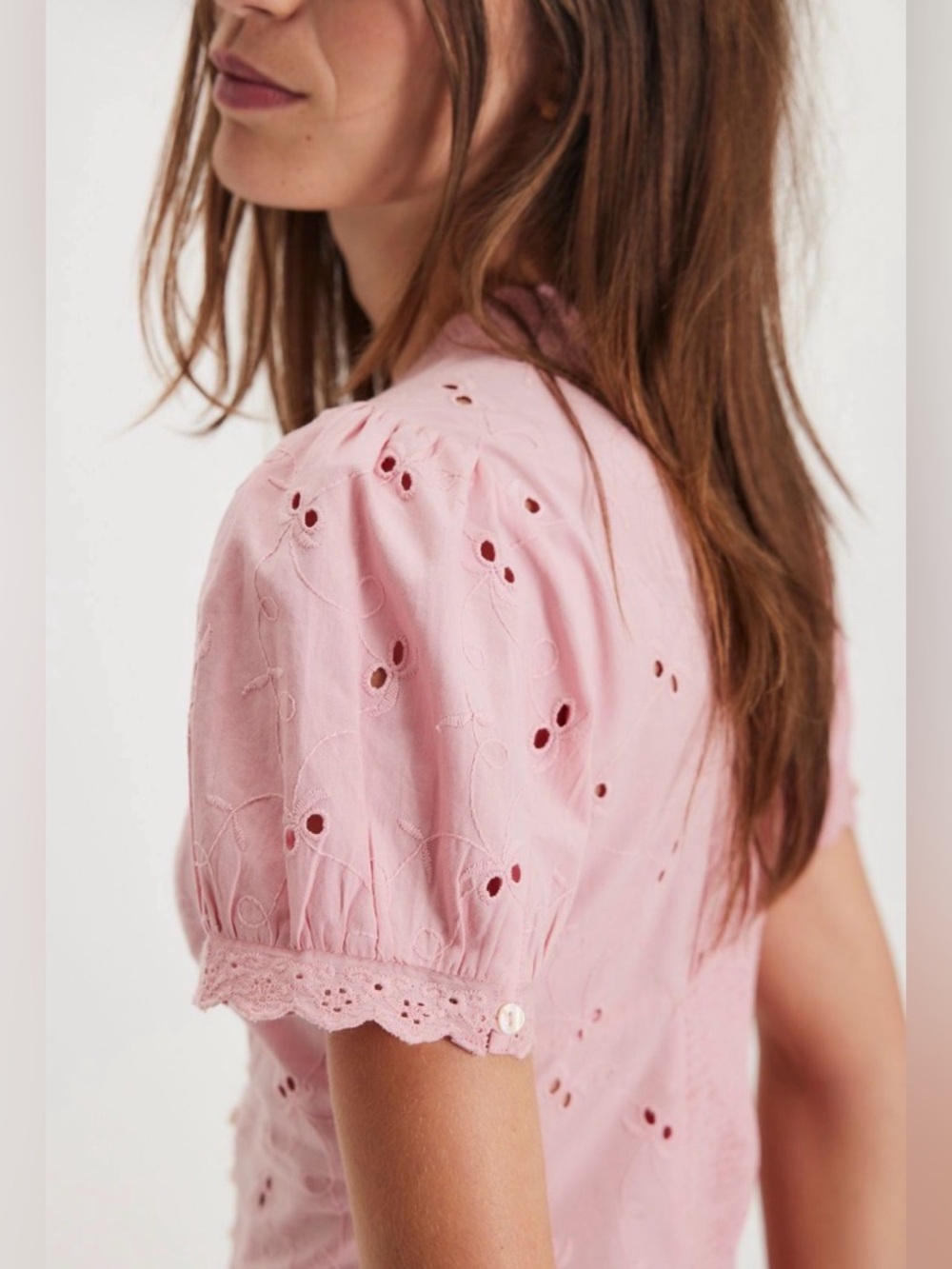 FREE PEOPLE Belle Eyelet Blouse - Picture 3 of 12